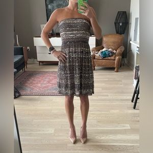NWT! Adrianna Papell strapless mini beaded dress size 4